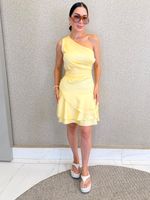 VESTIDO NULA MANGA DE CETIM ZASSEN