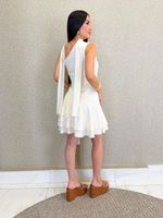 VESTIDO NULA MANGA DE CETIM ZASSEN