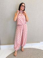 CONJUNTO CALÇA E BLUSA POÁ FRENTE ÚNICA BLAIN