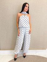 CONJUNTO CALÇA E BLUSA POÁ FRENTE ÚNICA BLAIN