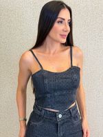 CONJUNTO JEANS COM BRILHO BRENER
