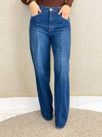 CALÇA JEANS  DETALHE FRONTAL PINCY 