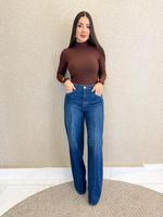 CALÇA JEANS  DETALHE FRONTAL PINCY 