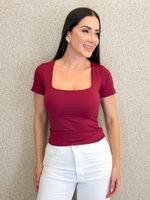 BLUSA GOLA QUADRADA DE POLIAMIDA YUNE 