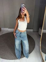 CALÇA JEANS BOYFRIEND COM BRILHO STERLING