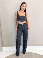 CONJUNTO JEANS COM BRILHO CYPHER