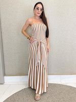 VESTIDO LISTRADO DE TRICÔ MODAL MELROSE