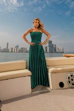 VESTIDO LISTRADO DE TRICÔ MODAL MELROSE