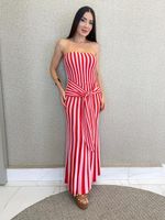 VESTIDO LISTRADO DE TRICÔ MODAL MELROSE