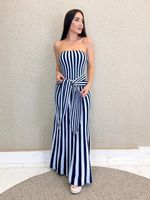 VESTIDO LISTRADO DE TRICÔ MODAL MELROSE