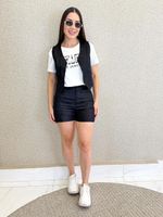 CONJUNTO SHORT E COLETE RENDADO SUNKISSED