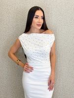 VESTIDO BENGALINE LONGUETE ASFEN