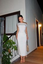 VESTIDO BENGALINE LONGUETE ASFEN