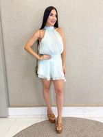 VESTIDO ACETINADO GOLA ALTA VENTURE 