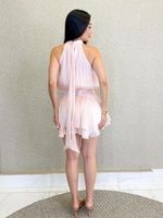 VESTIDO ACETINADO GOLA ALTA VENTURE 
