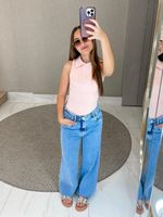 CALÇA JEANS WIDE LEG LAURETTE