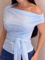 BLUSA DE RENDA COM AMARRAÇÃO  CANTILA