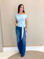 BLUSA DE RENDA COM AMARRAÇÃO  CANTILA
