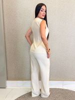 CONJUNTO CALÇA E COLETE LORIS TWILL STAVIA