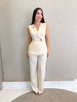 CONJUNTO CALÇA E COLETE LORIS TWILL STAVIA