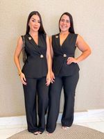 CONJUNTO CALÇA E COLETE LORIS TWILL STAVIA
