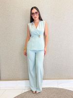 CONJUNTO CALÇA E COLETE LORIS TWILL STAVIA