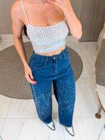 CROPPED DE TULE STRASS STELY