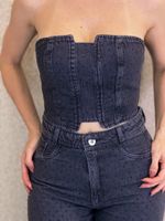 CONJUNTO JEANS COM BRILHO DRENIE