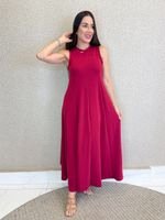 VESTIDO LONGUETE DE MOLETINHO MALVY 