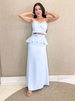 CONJUNTO SAIA LONGA E CROPPED DE ALFAIATARIA PREMIUM SULLIVAN