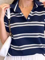 BLUSA GOLA POLO LISTRADA POLY
