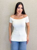 BLUSA PEPLUM  DE TRICÔ KISAAN 