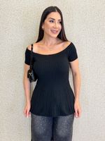 BLUSA PEPLUM  DE TRICÔ KISAAN 