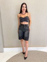 CROPPED JEANS COM STRASS LENDY