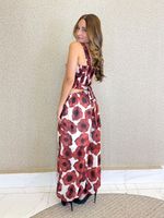 CONJUNTO CALÇA E CROPPED CREPE  FLORAL MALAK
