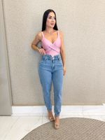 CALÇA JEANS MOM CLOCHARD GINIA