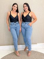 CALÇA JEANS MOM CLOCHARD GINIA