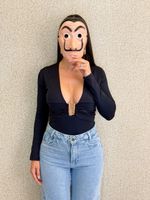 BODY POLIAMIDA COM DECOTE E MANGA LONGA ESTOCOLMO