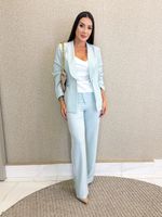 CONJUNTO CALÇA E BLAZER DE ALFAIATARIA LICHER