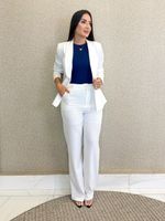 CONJUNTO CALÇA E BLAZER DE ALFAIATARIA LICHER