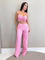 CONJUNTO FLORAL CALÇA E CROPPED BLUMY