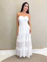 VESTIDO LONGO DE CHIFON MAKI