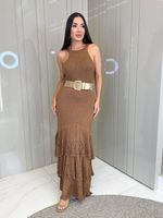 VESTIDO LONGO DE TRICÔ SERENE