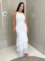 VESTIDO LONGO DE TRICÔ SERENE