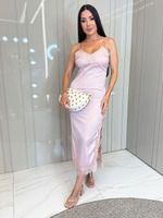 VESTIDO MIDI DE CETIM TYANA