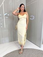 VESTIDO MIDI DE CETIM TYANA