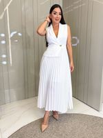 VESTIDO LONGUETE  PLISSADO PLENY