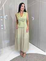 VESTIDO LONGUETE  PLISSADO PLENY