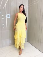 VESTIDO LONGO DE TRICÔ SERENE