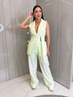 CONJUNTO CALÇA E COLETE ALONGADO LORIS TWILL AIKO